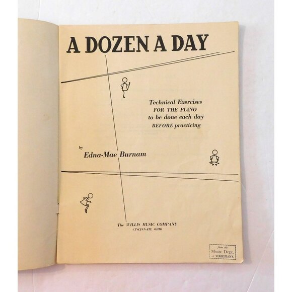 A Dozen A Day Book One Piano Technical Exercises By Edna-Mae Burnam 1950 - Picture 3 of 6